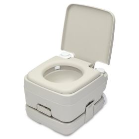 2.6 Gallon Portable Removable Flush Toilet with Double Outlet