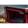 Deluxe Camping Kitchen with Storage, Silver and Red, 31 Height" x 13 width" x 8.25 length"