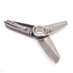 Outdoor Camping Portable Multi-Purpose Folding Knife (Color: As pic show, Type: Style A)