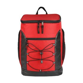 Backpack Cooler Thermo Bag Lunch Bento Ice Pack Outdoor Picnic (Color: Red, Type: Picnic Backpack)